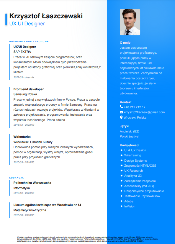 Szablon cv