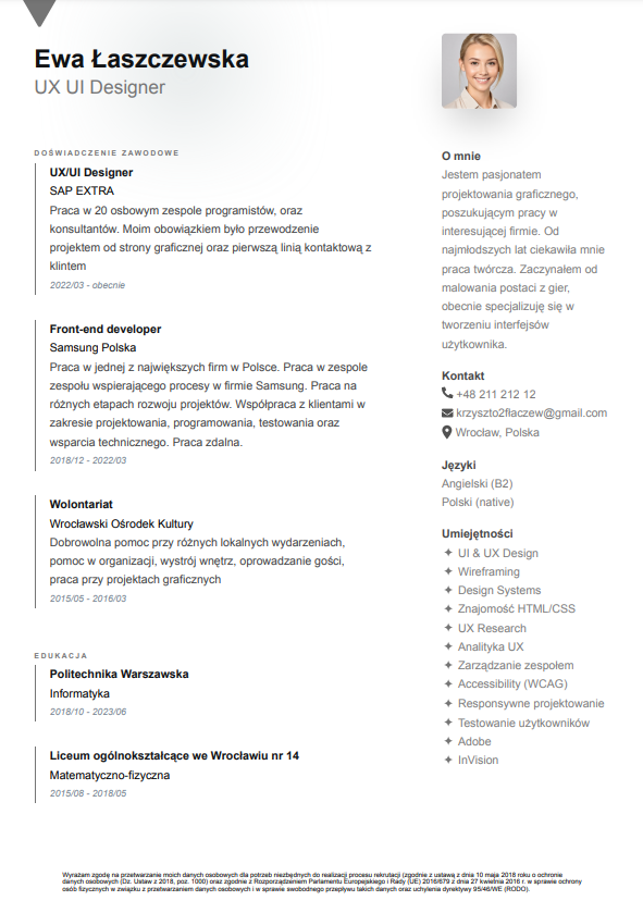 Szablon CV