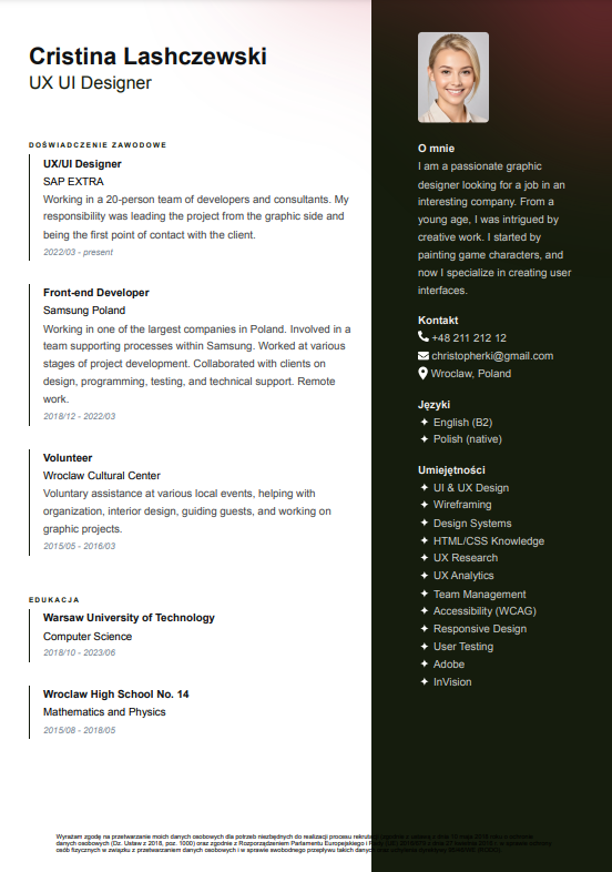 Szablon cv