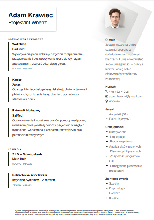 Szablon CV