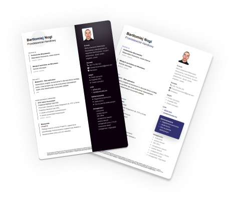 two decorated resume templates