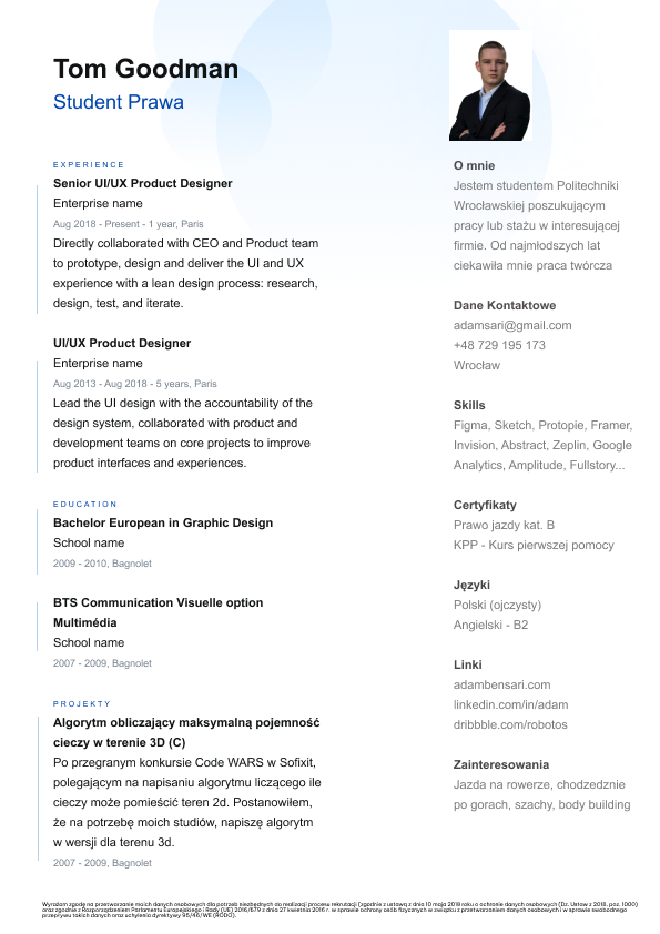 Professional Modern Resume template