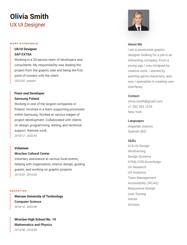 professional modern resume